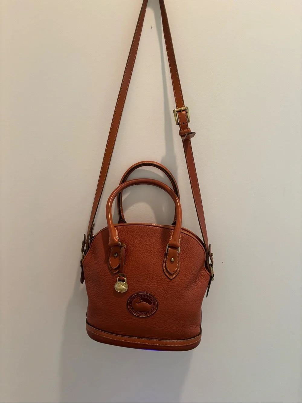Dooney & Bourke Vintage Tan Leather Satchel